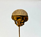 Vintage Antique Victorian 9k 4g Yellow Gold Hat  Pin  Monogrammed