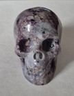 Gemstone 2 0  Russian Charoite Hand Carved Crystal Skull  Realistic  Healing