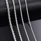 2 2 5 3 4 5 6 7mm 316l Stainless Steel Women Men Rope Chains Necklaces 18-32  