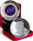 2019 Zodiac Aquarius  5 1 4oz Pure Silver Proof Canada 27mm Coin With Crystal