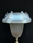 Art Deco Lamp Sleek Design 21  Tall Opalescent Glass Shade By Ezan France 1930s