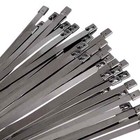 304 Stainless Steel Metal Zip Ties Heavy Duty Self Locking Cable Ties 198-400lb