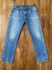 Vtg Y2k Levi Strauss   Co 501 Button Fly Distressed Medium Wash Denim Jean 33x31