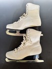 Vtg Pacemaker Pro White Figure Ice Skates 7 Tempered Hardened Blades Japan W Box