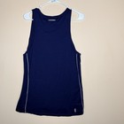 Icebreaker Gt Navy Blue Merino Wool Running Tank Top Singlet Men s Large L