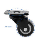 4 Pcs 1 5 Inch Heavy Duty Caster Wheels Polyurethane Pu Rubber Swivel Casters