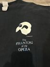 Vtg 90s Phantom Of The Opera T Shirt Sz Xl Black Broadway Show Glow In The Dark