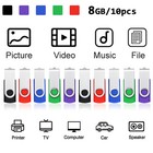 5 10pcs 16gb Usb 2 0 Flash Drive Memory Stick Swivel Pen Thumb Drives Storage