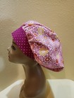 Medallion Tiles Pink Women s Bouffant Surgical Scrub Hat cap Handmade
