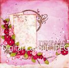 Digital Layout - Vintage Mixed Media Pink  dream  Floral Scrapbook Page Jpeg
