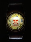 Vtg 1960s 70s Lucky Lager Beer Lighted Motion Sign Clock Beer-drinkers Drink 