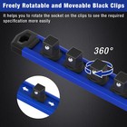 Workpro 3-packs Magnetic Socket Organizer Set 1 4  3 8  1 2  Drive Socket Holder