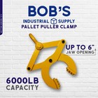 Bisupply   Pallet Puller Clamp In Yellow     6000 Lb Pound Capacity     Pallet