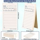 48 Pack Recycled Server Note Pads  bulk  Total 2400 Sheets  Numbered 3 5 X 6 75 