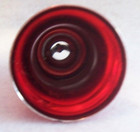 Vintage Glossy Red Plastic Christmas Bell Ornament Mid Century