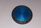 Guilloche Enamel 935 Sterling   Turquoise Blue German Deco Mirrored Compact