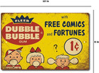 Tin Sign Double Bubble Gum Sign Vintage Look Retro Metal Tin Sign Gum D  cor