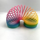 Rainbow Colored Jumbo Colorful Plastic Slinky Fidget