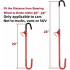 Steering Wheel Brake Lock Anti-theft Retractable Car Clutch Pedal Lock W  2 Keys