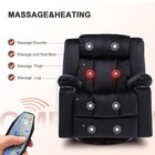 Recliner Chair Massage With Heated 360 Degree Swivel Single Sofa With Cup Holder