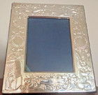 English Sterling Silver Picture photo Frame For Child s Or Baby Birth Record 5x6