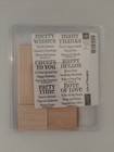 Reduced- Rare Stampin  Up Lots Of Thoughts  6 Wood Stamp Set  New In Package 