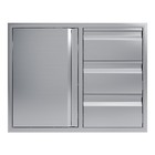 Outdoor Kitchen Drawer Combo Bbq Access Door Drawers With Trash Storage Cabinet