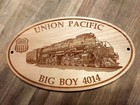 Union Pacific Big Boy 4014 Engine Engraved Wooden Sign