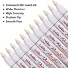 Lesun  White Paint Pens  12 Pack Waterproof Oil-based Paint Pen Set  Quick Dry