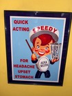 Speedy Alka Seltzer Pharmacy Store Advertising Sign