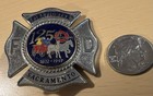 Obsolete Sacramento California Firefighter 125 Th Badge - Hallmarked Blackinton