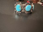 Vintage Navajo 3 Stone Turquoise Cuff