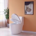 One Piece Toilet Powerful Dual Flush 1 28 Gpf Elongated Map 1000g Soft Close