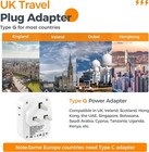 Uk Adapters For Travel  Tessan Type G Plug With 4 Outlets And 3 Usb Ports 1 Usb