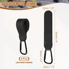 4 Pack Shopping Cart Hooks  Leather Shopping Cart Hooks  Black