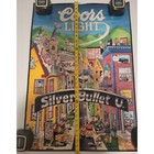 Vintage 80s Coors Light Beer Silver Bullet U Campus Party Poster 