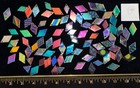Large Lot 285 Pcs  Dichroic Glass Shapes With Hole For Jewelry Making  Crafting 