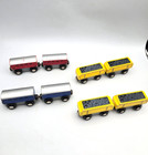 Wooden Train Lot X8 Coach Coal Tender Car - Works W  Thomas Friends Railway Brio