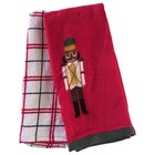 Wondershop Christmas Plaid Nutcracker Kitchen Towel Set  2 Terry Dish Towels New