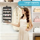 Misslo Hanging Jewelry Organizer Travel Foldable Roll Medium  White