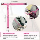 Bwogue 2 Packs Dog Cat Safety Seat Belt Strap Car Headrest Restraint Adjustab   