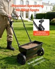 Vevor Broadcast Spreader Walk-behind Push Lawn Drop Spreader 50 Lbs 10 Settings