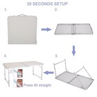 Portable Indoor Outdoor Aluminum Folding Table 4 Ft Picnic Camping Table