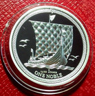 2018 Isle Of Man 1 Noble-vikings Ship Coin 1 Oz  999 Proof Silver  W capsule