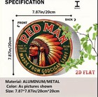 Retro Tin Sign Red Man Chewing Tobacco Man Cave Office Den Wall Advertising