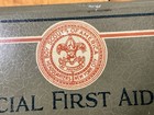 Vtg Official First Aid Kit Tin Boys Scout Of America Bsa  Bauer   Black - Clean