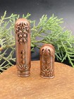 Copper Embossed Vintage Style Art Deco   Needle Sewing Case - 3 5 