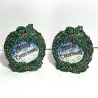 Santa Wreath Salt Pepper Shakers By Fitz And Floyd Omnibus Christmas Decor