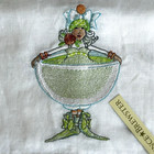 New Patience Brewster Margarite Margarita Embroidered Tea Towel Cocktail Whimsy