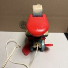 Vintage 1961 Fisher Price Wooden Big Bill Pelican Pull Toy  794 Usa Plastic Beak